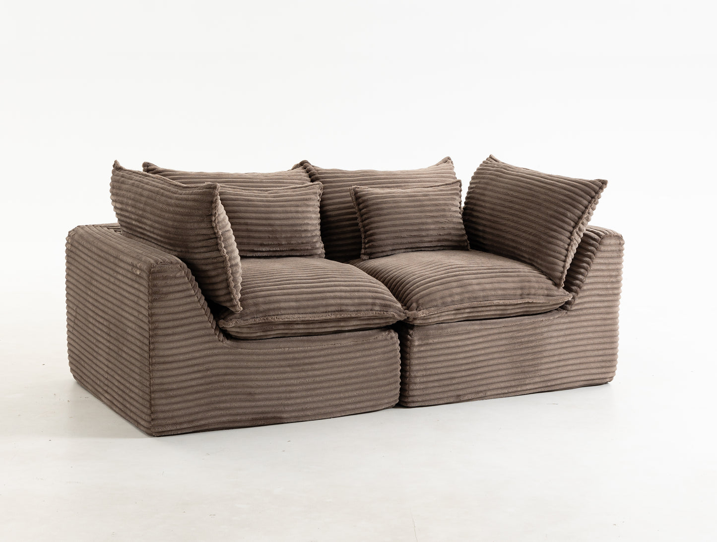 74.8" Width Cloud Couch Oversized Modular Sectional Sofa True Relax