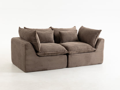 74.8" Width Cloud Couch Oversized Modular Sectional Sofa True Relax