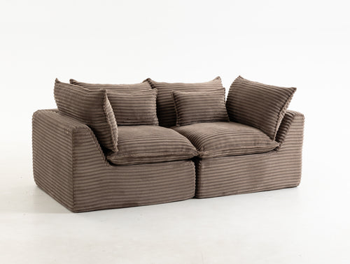 74.8" Width Cloud Couch Oversized Modular Sectional Sofa True Relax