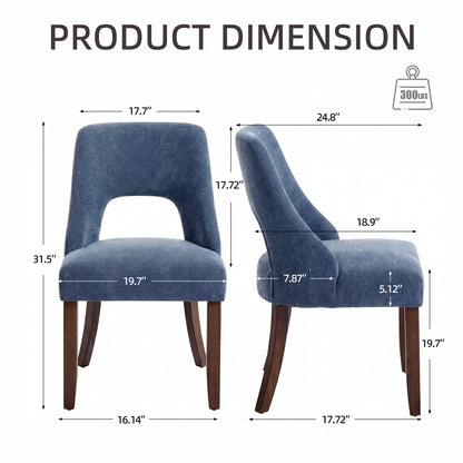 Kitchen Organizer - Dining Chair Set of 2,Upholstered Chenille Fabric