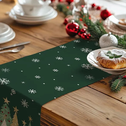Kitchen Organizer - Christmas Table Runner 13x72 Inch, Xmas Trees