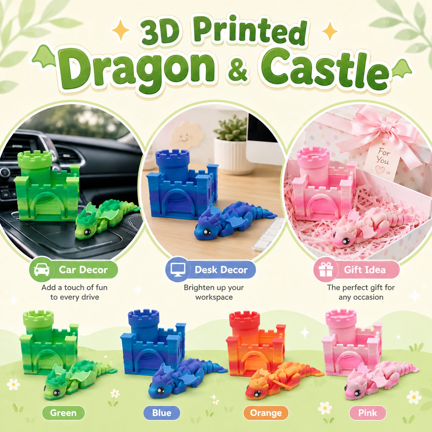 Home Decor - 3D Printed Movable Joint Fantasy Beast Figurine With