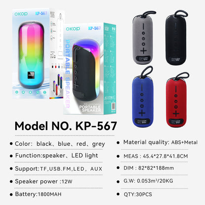 KP-567 Best-Selling Bluetooth Speaker High-Quality Sound New Compact Wireless Model For Home Outdoor Use Portable Mini Subwoofer In Stock