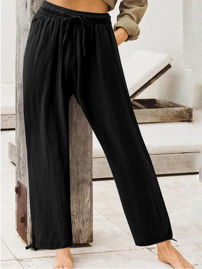Home Decor - Womens Solid-Color Summer Casual Home Pants