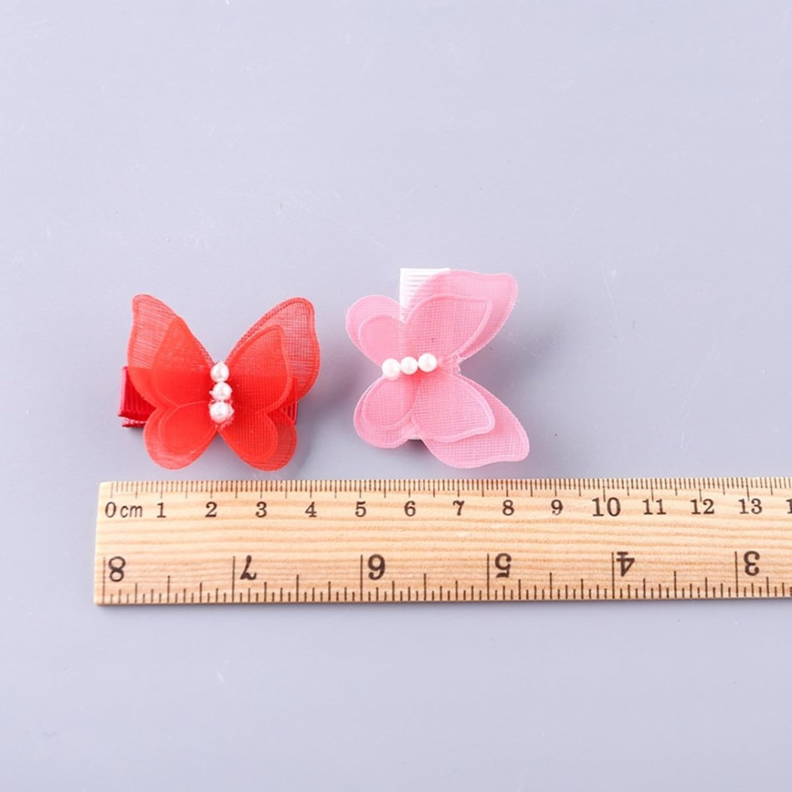 Pet Supplies - 10pcs Pet Hair Accessories, Butterfly Pearl Hair Clips