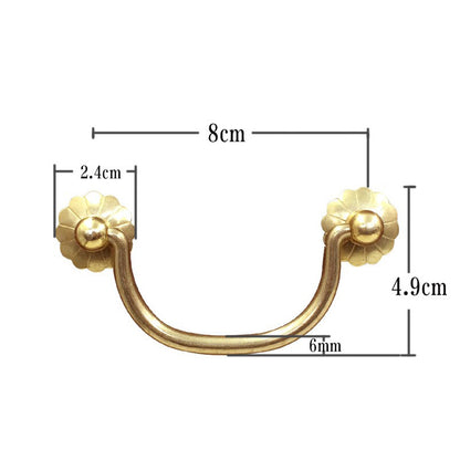 Chinese-style Antique inspired Solid Brass Furniture Hinge Pull Handle