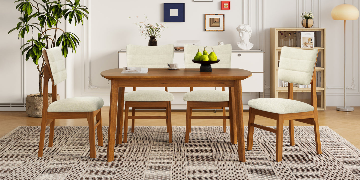 Kitchen Organizer - Farmhouse Dining Table Set for 4, Wood Kitchen
