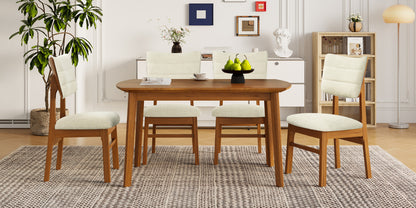 Kitchen Organizer - Farmhouse Dining Table Set for 4, Wood Kitchen