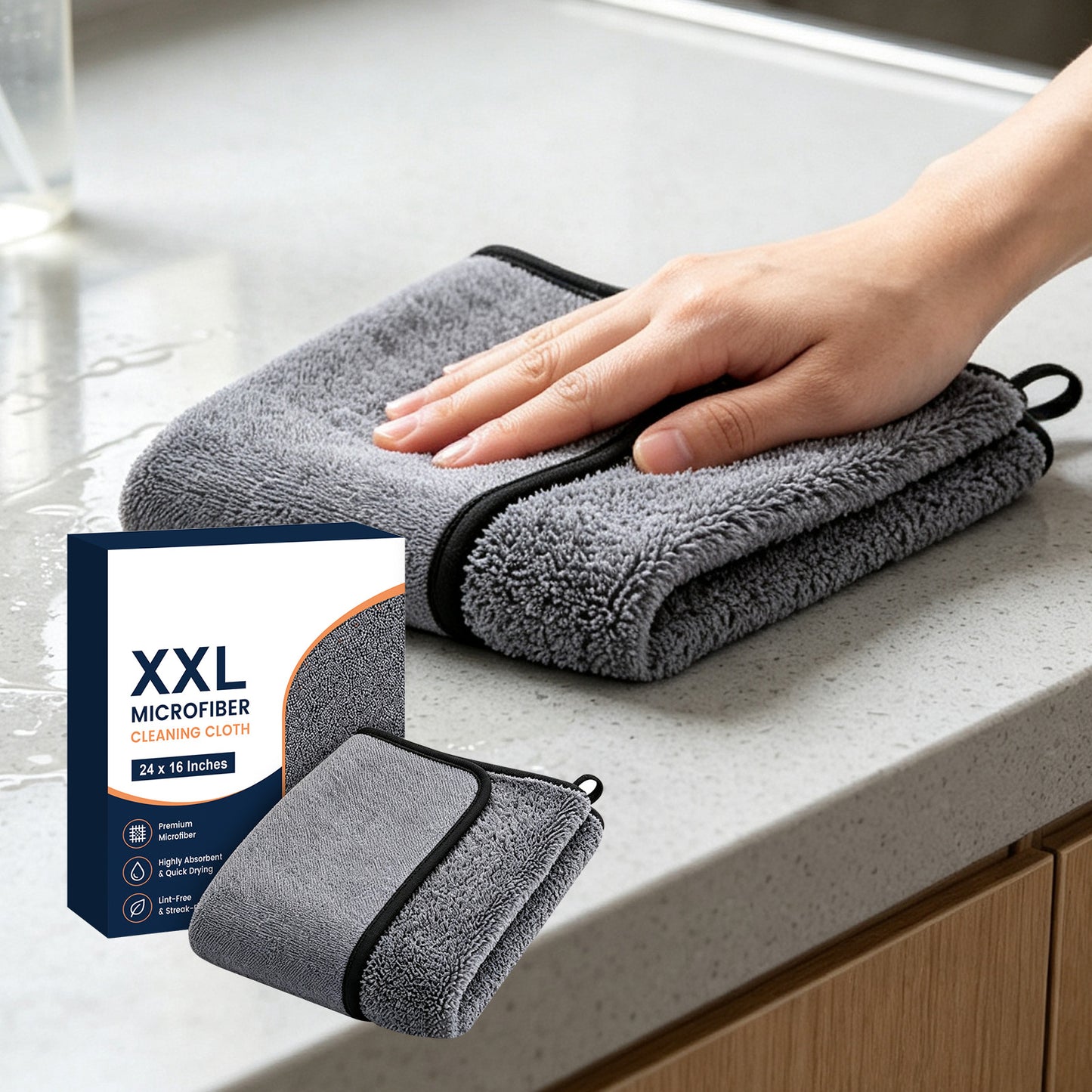 Cleaning Cloth For Household Kitchen Countertops, Glass Doors