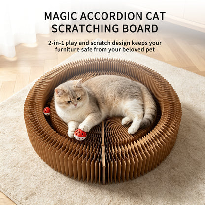Multi-form Foldable Magic Organ Cat Scratcher Corrugated Cardboard