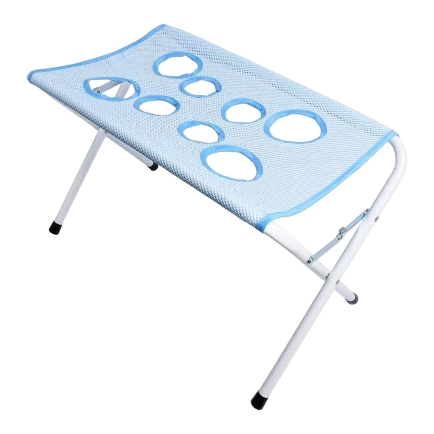 Pet Grooming Hammock With Foldable Iron Stand, Dog Bath Stand For Small Dogs And Cats, Mesh Grooming Table With Safety Strap For Nail Trimming