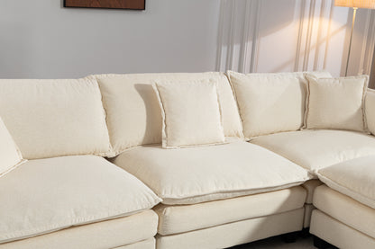 Modern 3seats with ottoman 113.77"Sectional Sofa with Waist
