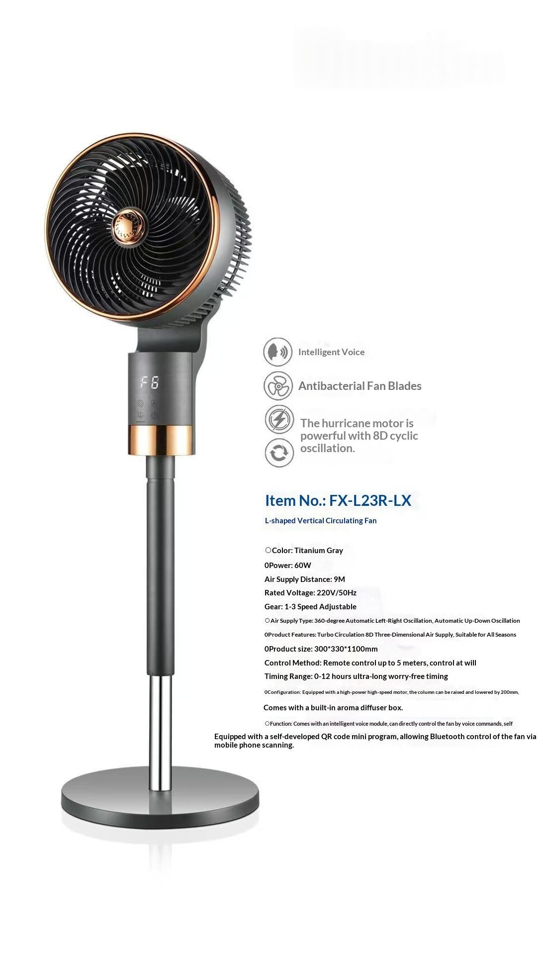 Home Silent Inverter Vertical Floor Fan