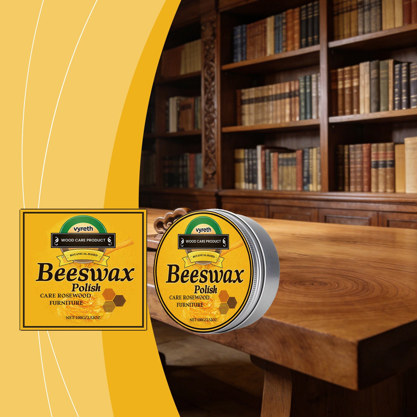 Beeswax Polish For Wood Furniture And FloorsRepairs Scratches And