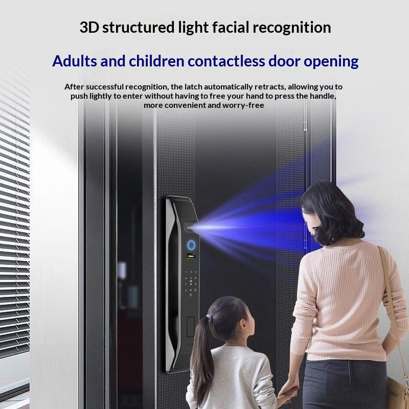 Facial Recognition Fully Automatic Smart Door Lock With Video Intercom