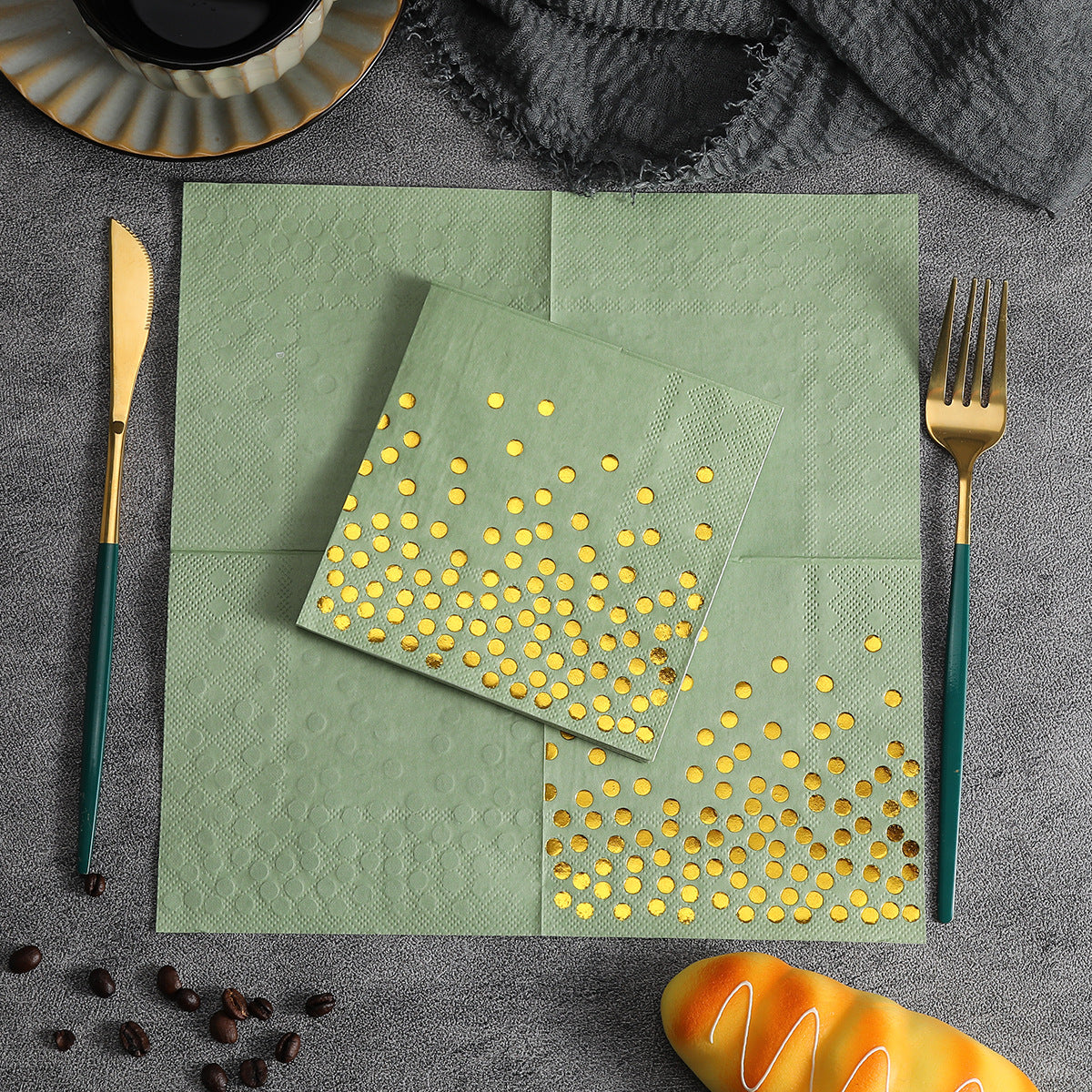 Pet Supplies - Amazon Hot Sale Disposable Party Paper Square Gold Dot