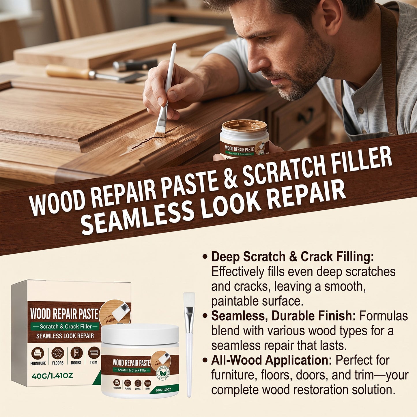 Furniture Scratch Repair Wood Filler Paste