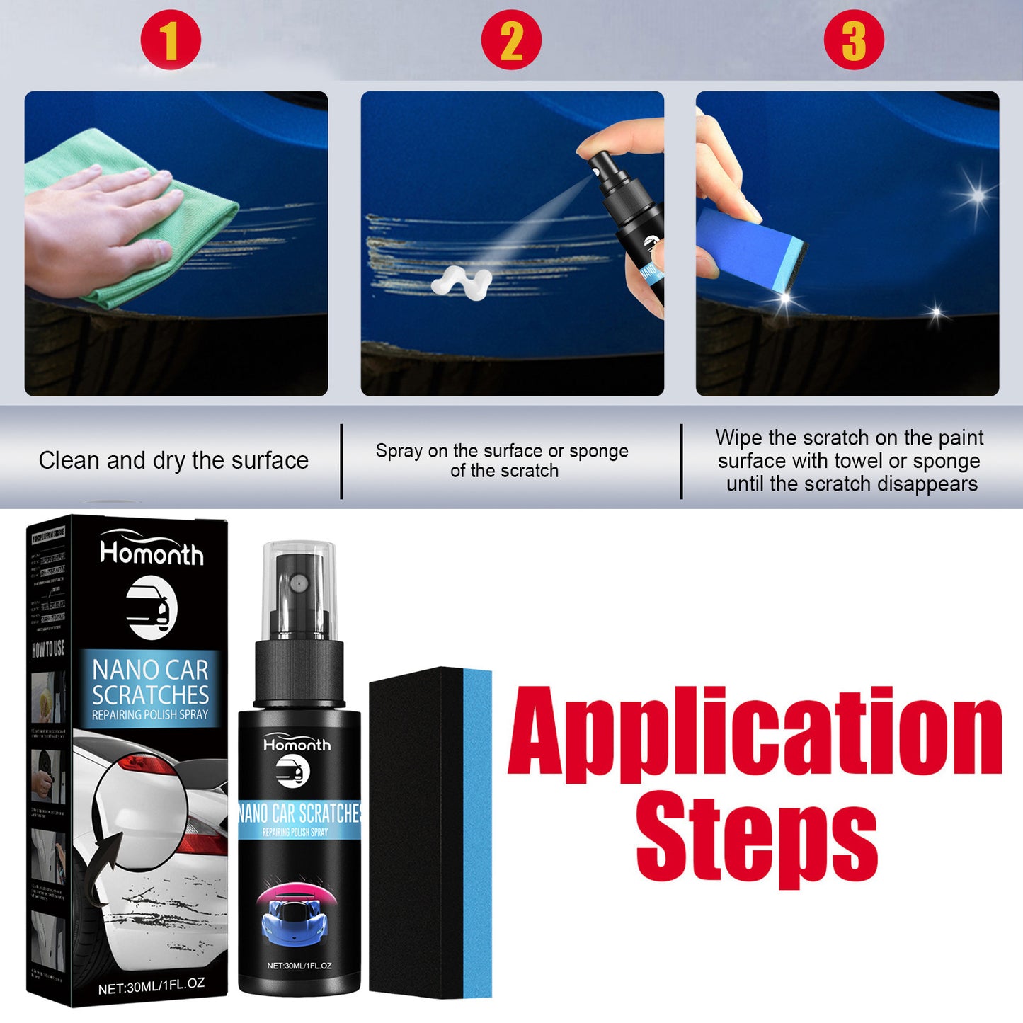 Cleaning Tools - Scratch-care Spray For Car Scratch Restoration And