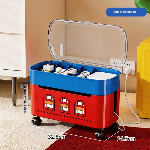 Household Desktop Data Cable Organizer With Lid
