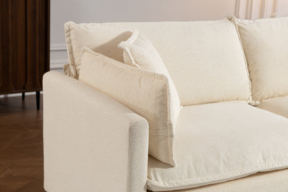 Modern 2seats 77.95"Sectional Sofa with Waist Pillows,2-seat