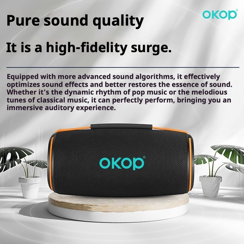 KP-810 Model Portable Bluetooth Speaker With RGB Colorful Lights Heavy Bass Card Slot And Desktop Home Use
