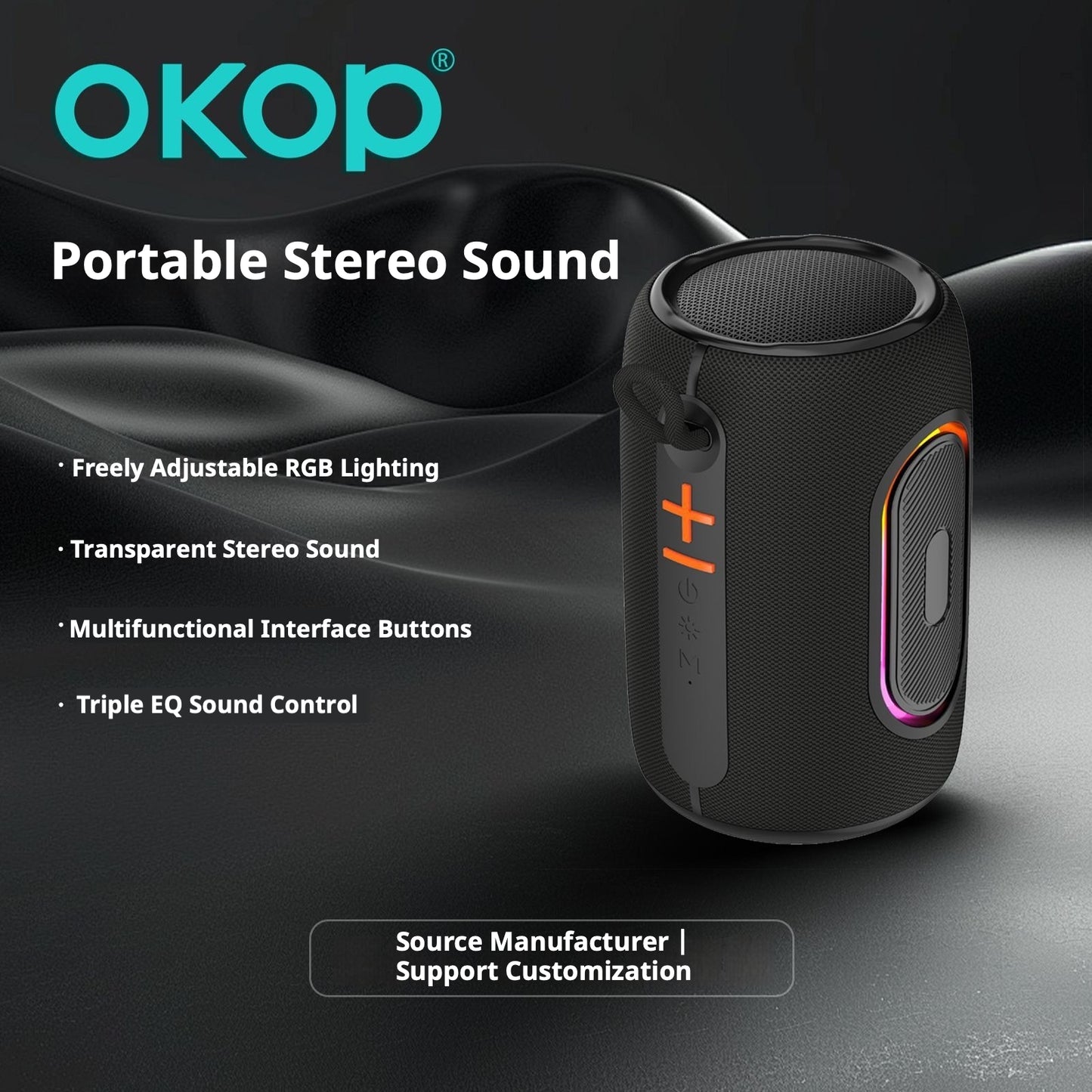 KP-592 Best-Selling Wireless Bluetooth Speaker Portable Outdoor RGB Subwoofer Home Desktop Speaker With Card Slot Mini Home Audio In Stock