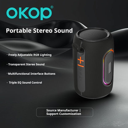 KP-592 Best-Selling Wireless Bluetooth Speaker Portable Outdoor RGB Subwoofer Home Desktop Speaker With Card Slot Mini Home Audio In Stock
