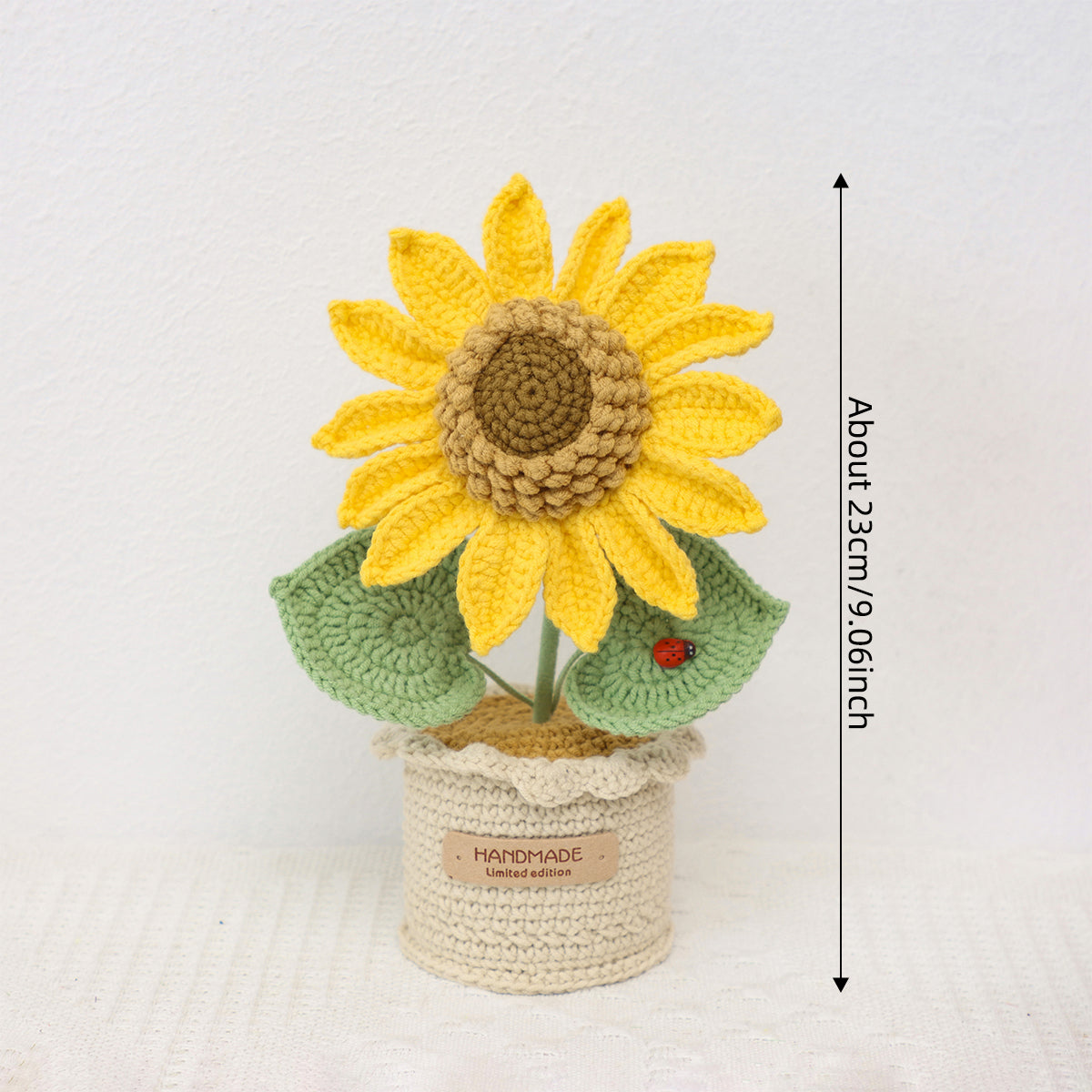 Home Decor - Handmade Crochet Flower Bouquet, Sunflower Matched With