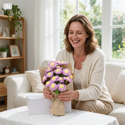 Smart Home Gadget - Handmade Crochet Lavender Purple Bouquet