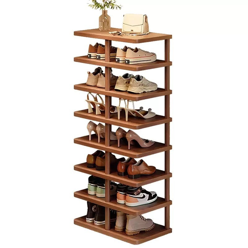 Smart Home Gadget - Simple Multi-tiered Wooden Shoe Rack For Home Use