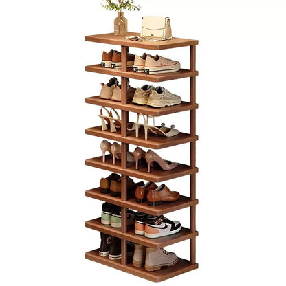 Smart Home Gadget - Simple Multi-tiered Wooden Shoe Rack For Home Use