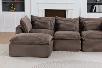 102.3" Width Cloud Couch Oversized Modular Sectional Sofa True Relax