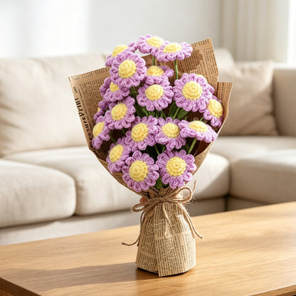 Smart Home Gadget - Handmade Crochet Lavender Purple Bouquet