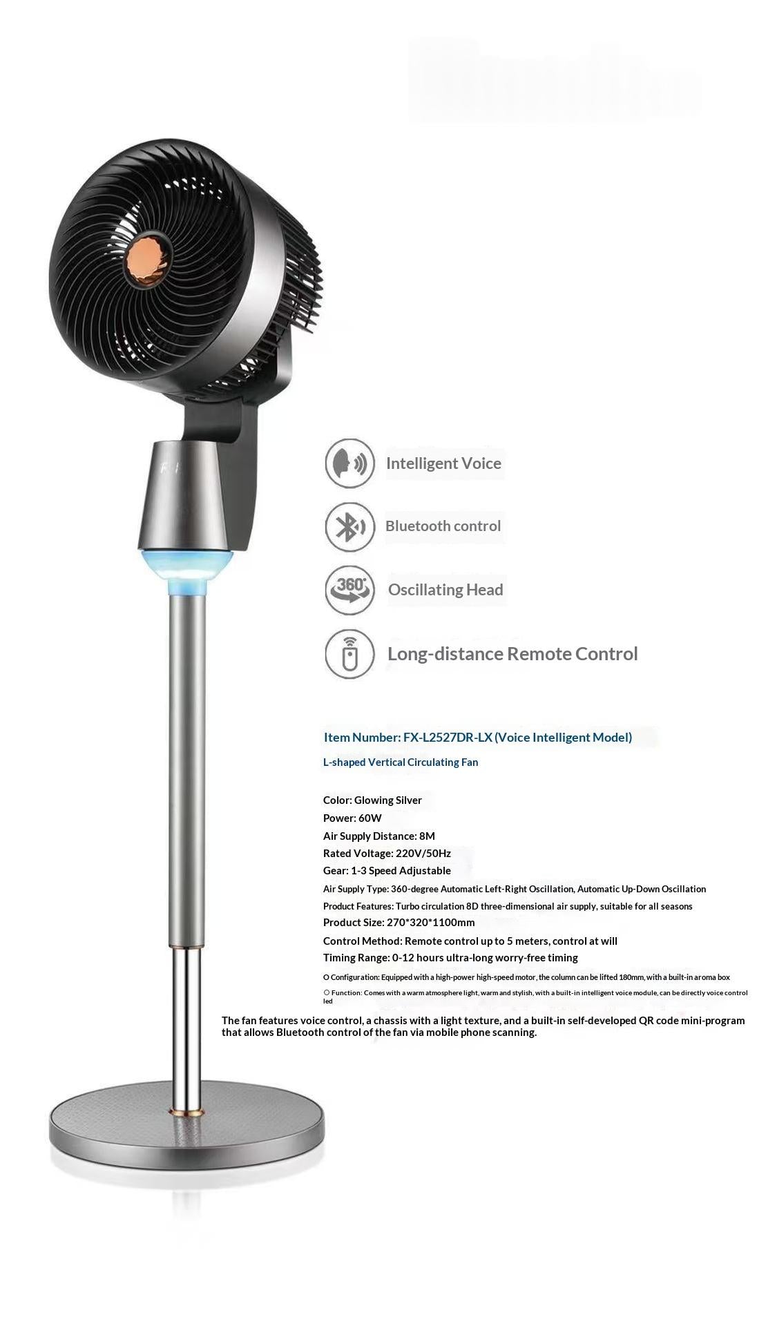 Home Silent Inverter Vertical Floor Fan