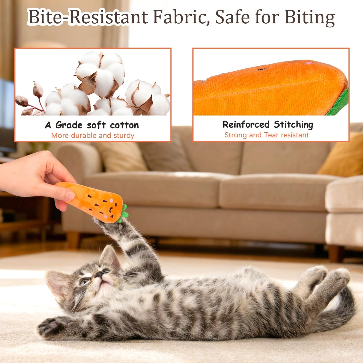 Cleaning Tools - Catnip Cat Toys, 5 Pack, Plush Catnip Toys For