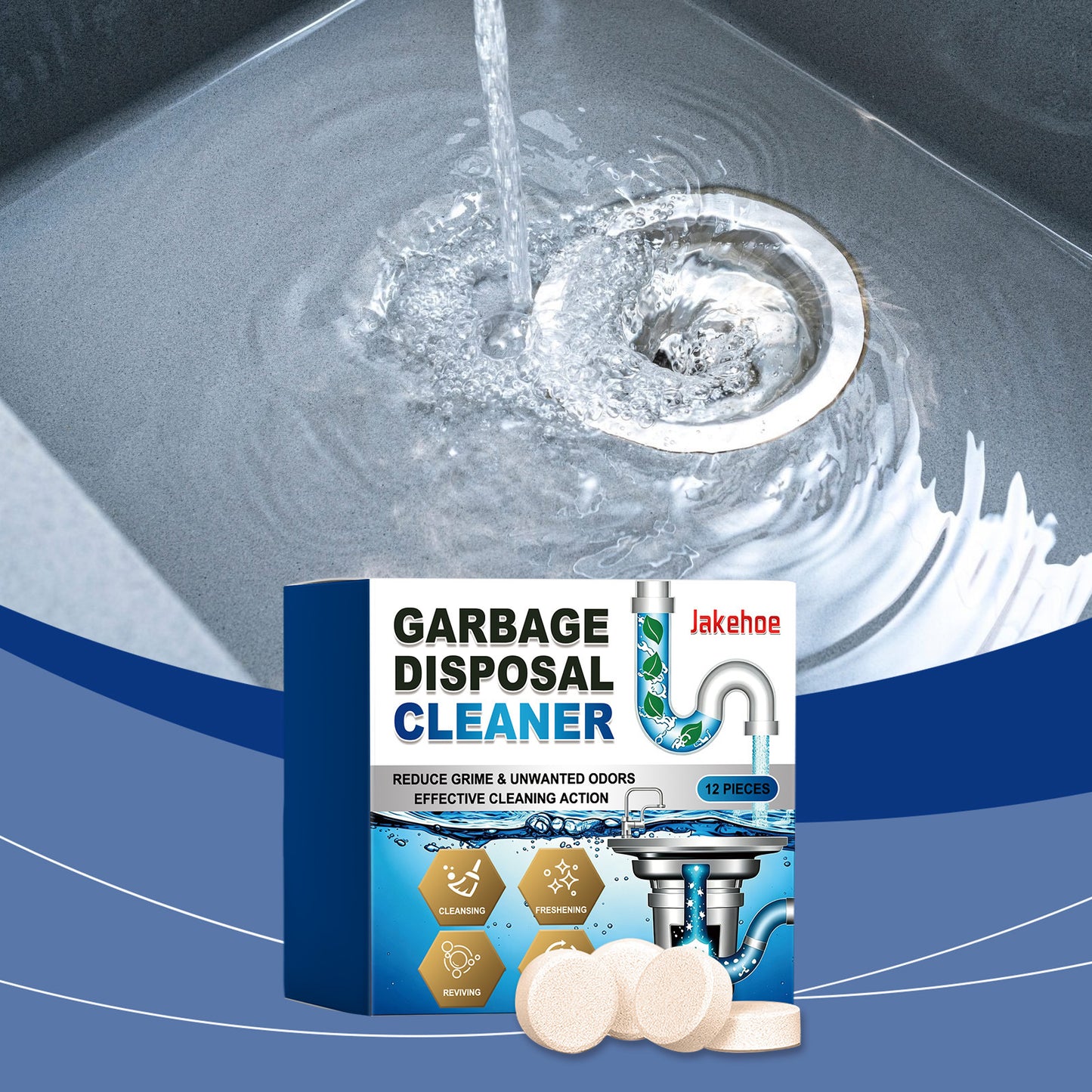 Garbage Processor Cleaning Tablets Daily Cleaning Deodorization Convenient Household Smell Care Tablets