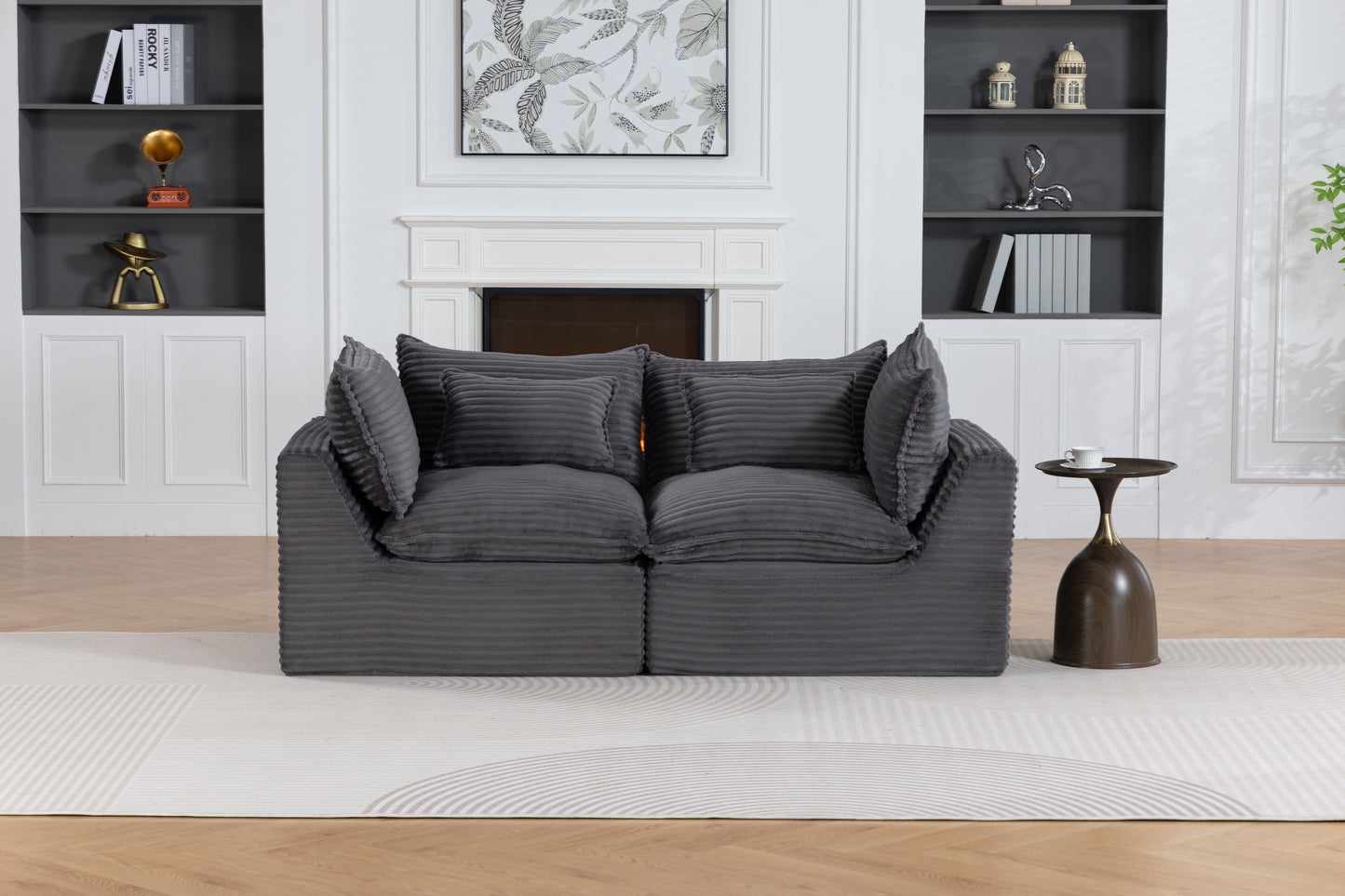 74.8" Width Cloud Couch Oversized Modular Sectional Sofa True Relax