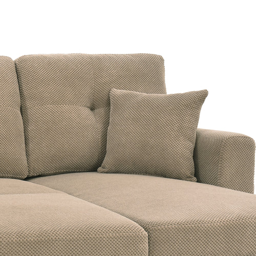 Sleeper Sofa, Sectional with Pull-Out Bed, Reversible Chaise, Storage