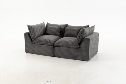 74.8" Width Cloud Couch Oversized Modular Sectional Sofa True Relax