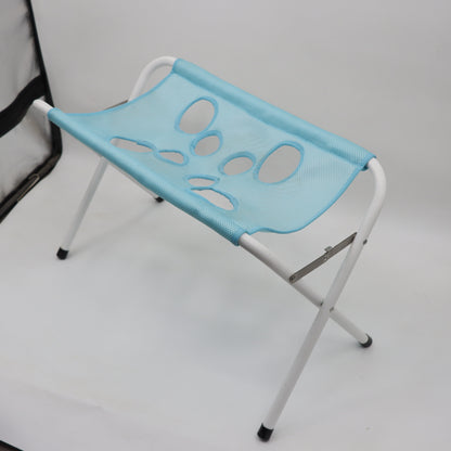 Pet Grooming Hammock With Foldable Iron Stand, Dog Bath Stand For Small Dogs And Cats, Mesh Grooming Table With Safety Strap For Nail Trimming