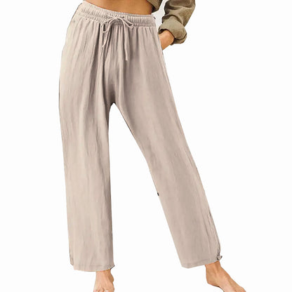 Home Decor - Womens Solid-Color Summer Casual Home Pants