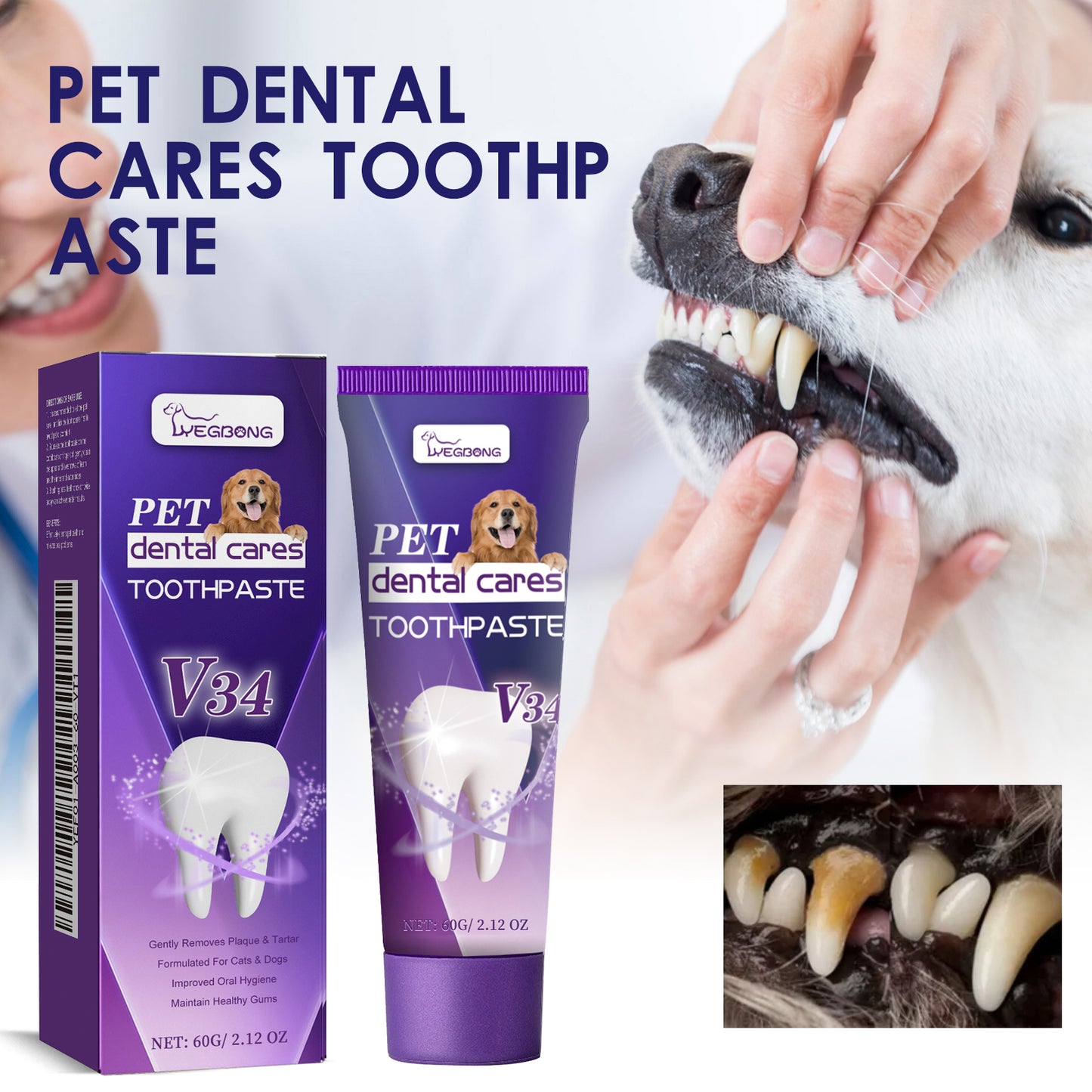 Pet Supplies - Pet V34 Toothpaste 60g 1box