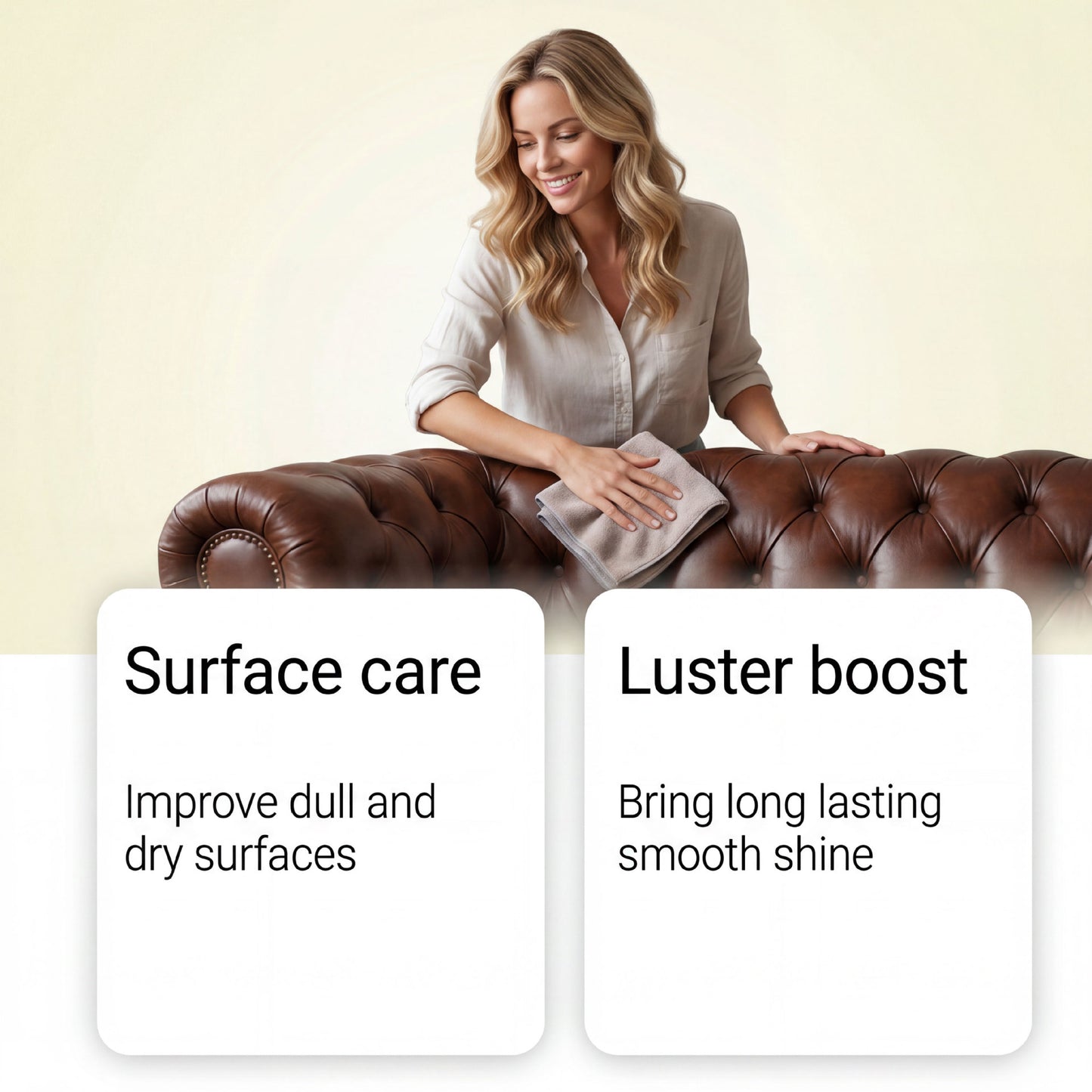 West Moon Furniture Brunizo Leather & Wood 2-in-1 Care Cream For Cleaning And Maintaining Leather And Wooden Furniture