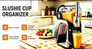 Kitchen Organizer - Slushie Machine Cup Organizer - 3-in-1