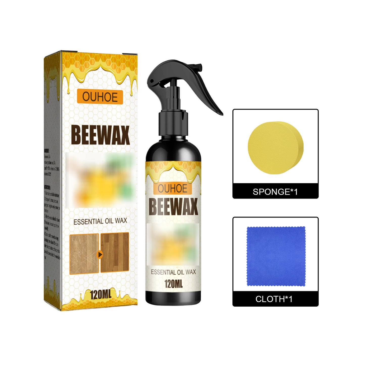 OUHOE Furniture Beeswax Spray Furniture And Floor Care, Polishing, Waterproofing, Crack Prevention, Scratch Prevention, Refurbishment And Maintenance