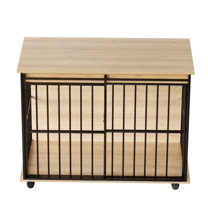 Dog crate furniture, large-sized dog crate suitable for medium to large dogs, wooden dog kennel furniture