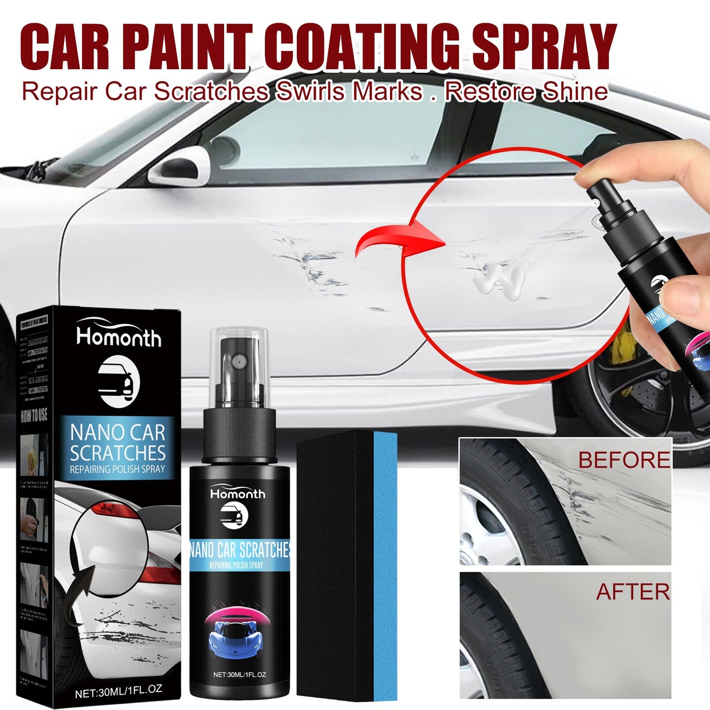 Cleaning Tools - Scratch-care Spray For Car Scratch Restoration And