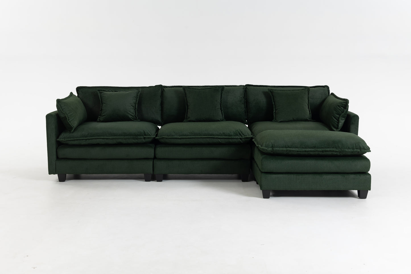 Modern 3seats with ottoman 113.77"Sectional Sofa with Waist