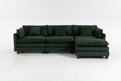 Modern 3seats with ottoman 113.77"Sectional Sofa with Waist
