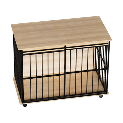 Dog crate furniture, large-sized dog crate suitable for medium to large dogs, wooden dog kennel furniture